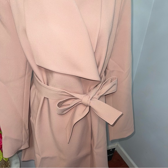 Lauren Ralph Lauren Blush Light Belted Jacket / Coat Size Large - Duplicate - Picture 7 of 16